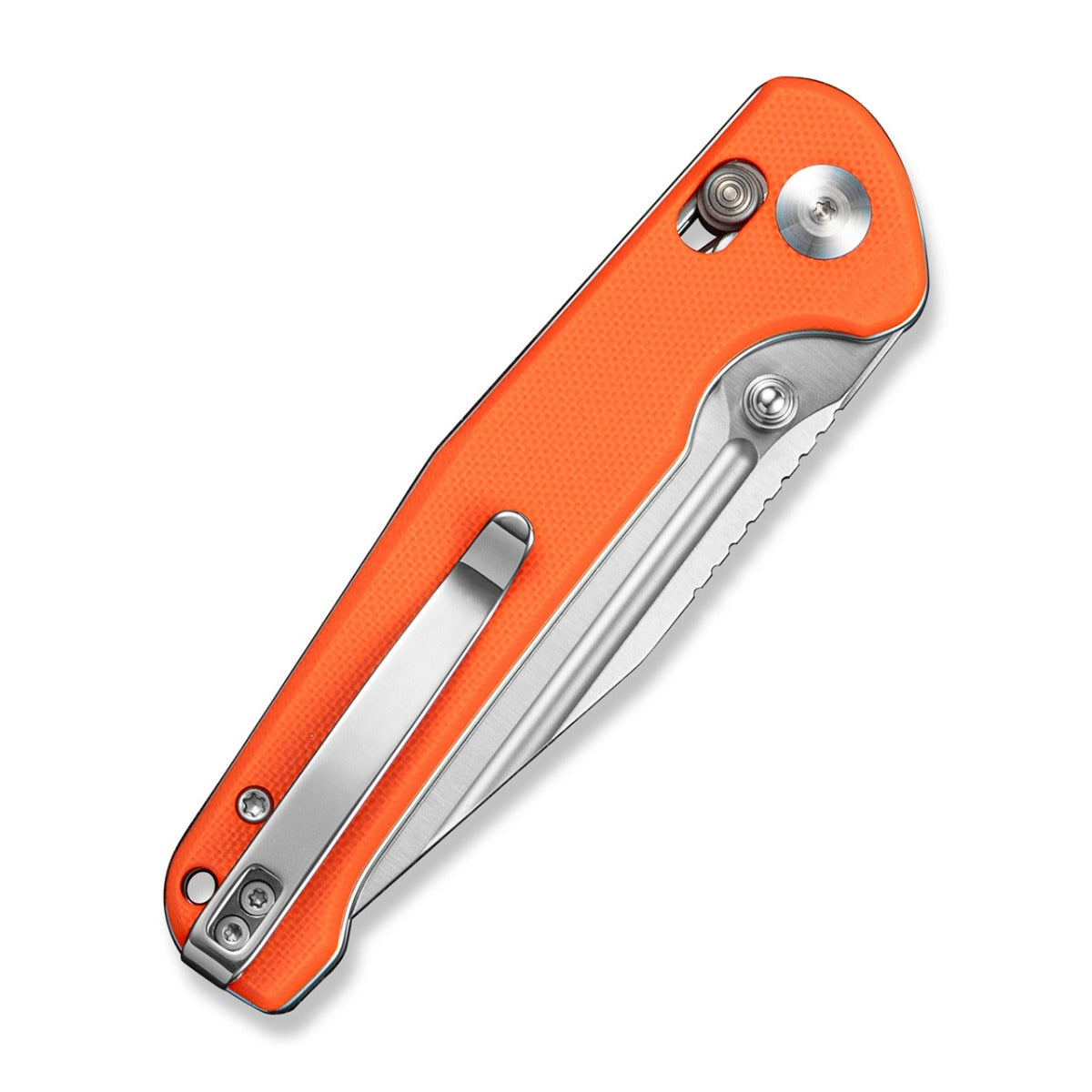 SENCUT SEN-S25046-1 Glenspar Crossbar Lock Folding Knife - Orange G10 Handle