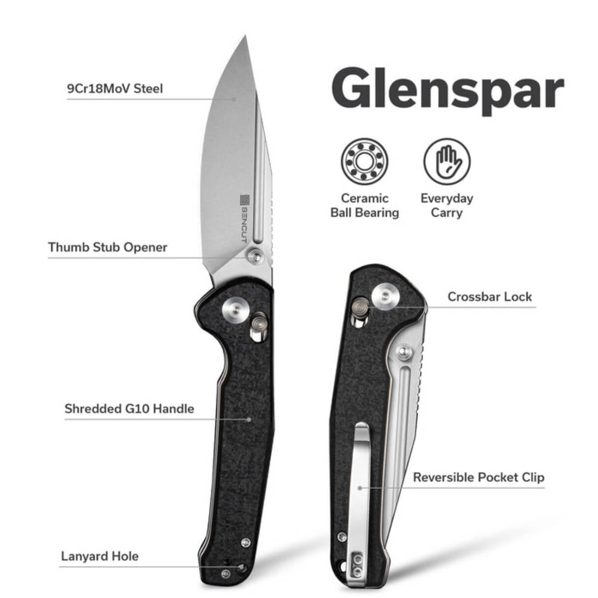 SENCUT SEN-S25046-2 - Glenspar Folding Pocket Knife