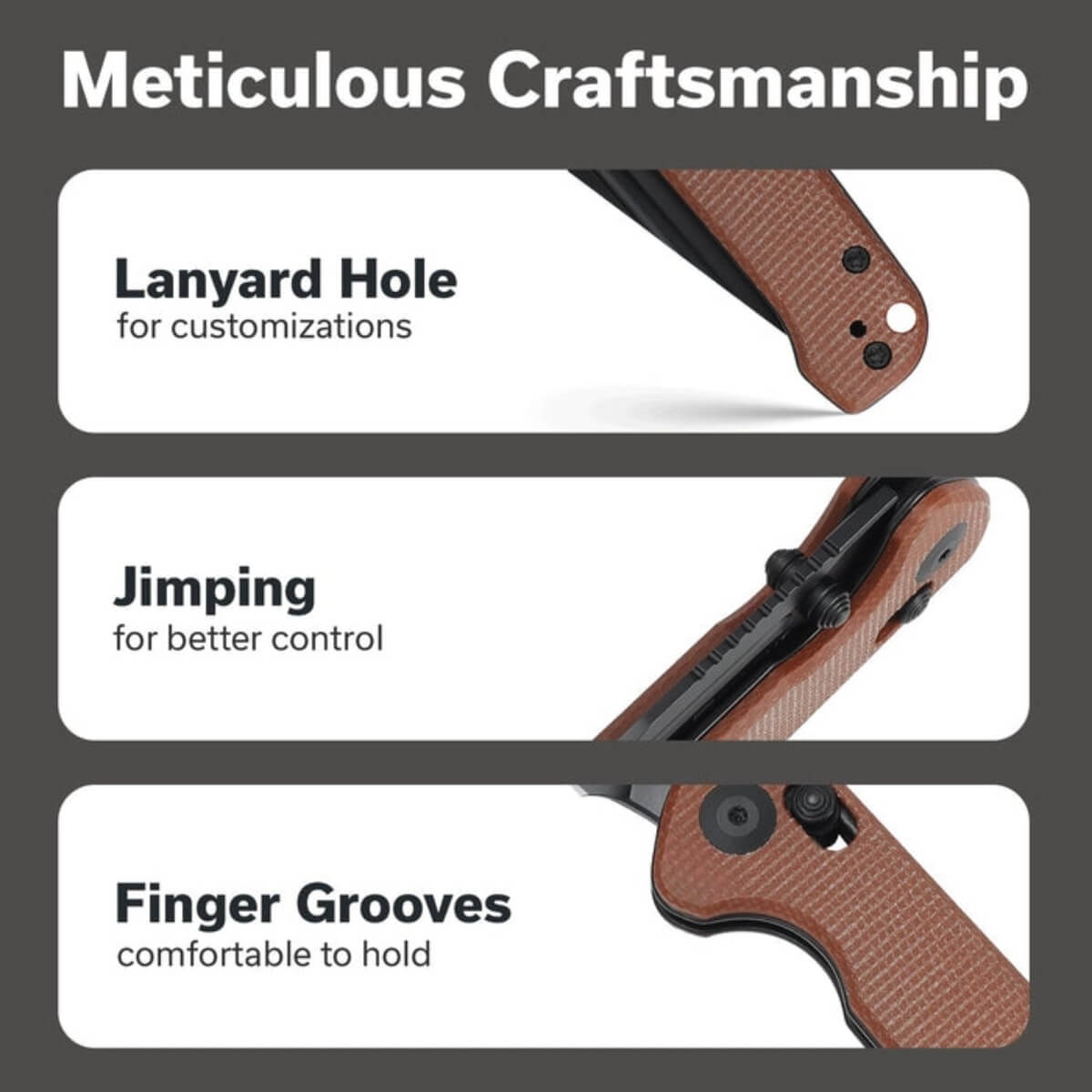 SENCUT SEN-S25046-3 - Glenspar Crossbar Lock Folding Knife - Brown Micarta