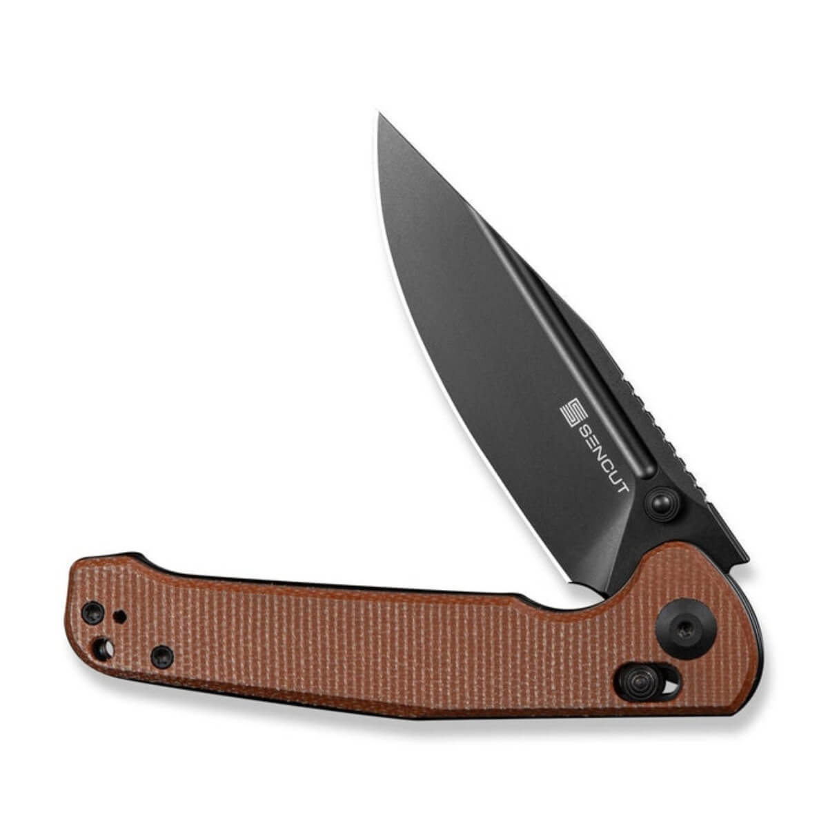 SENCUT SEN-S25046-3 - Glenspar Crossbar Lock Folding Knife - Brown Micarta