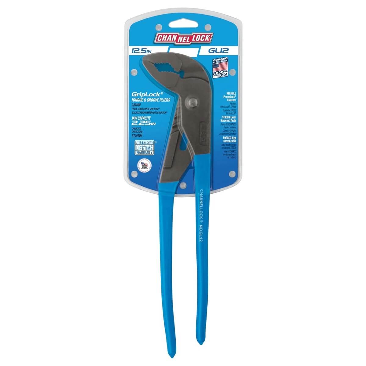 CHANNELLOCK CHA-GL12 - 12.5-Inch Griplock® Tongue & Groove Pliers