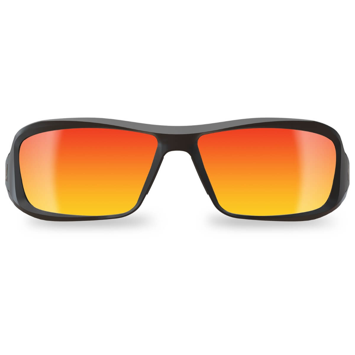 EDGE XBAP139 - Brazeau Torque Safety Glasses - Black Frame, Red Mirror Lens