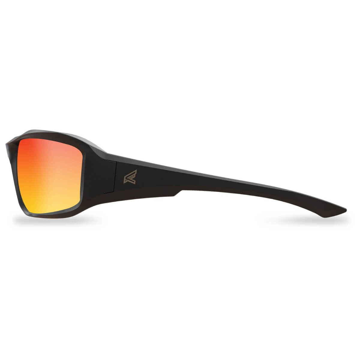 EDGE XBAP139 - Brazeau Torque Safety Glasses - Black Frame, Red Mirror Lens