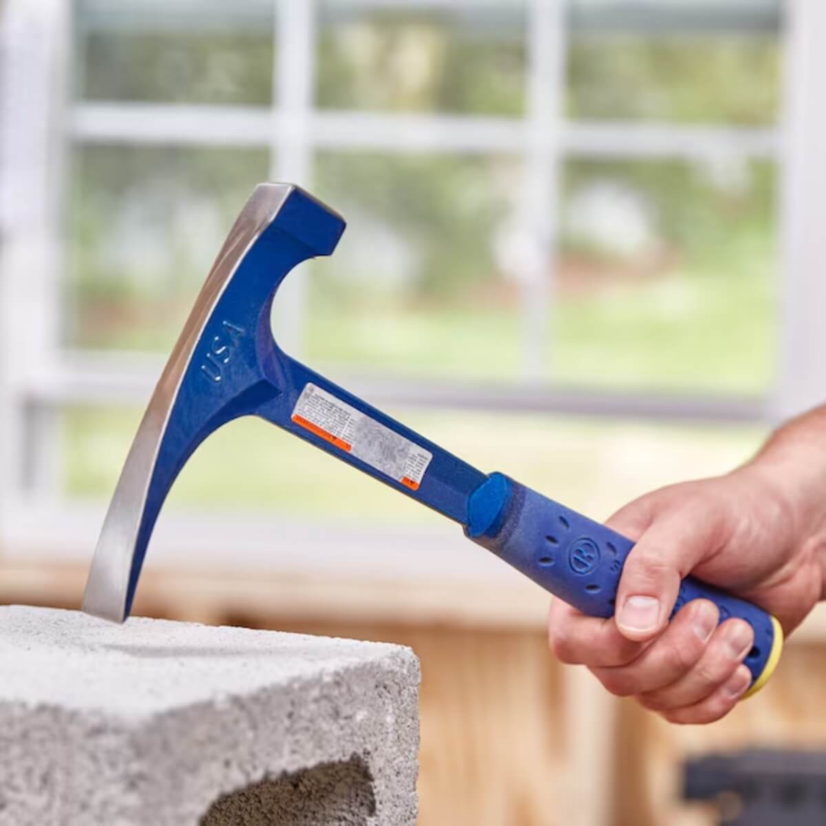 ESTWING E6-22BLC - 22 oz. Big Blue Bricklayer Mason's Hammer with Chisel Edge