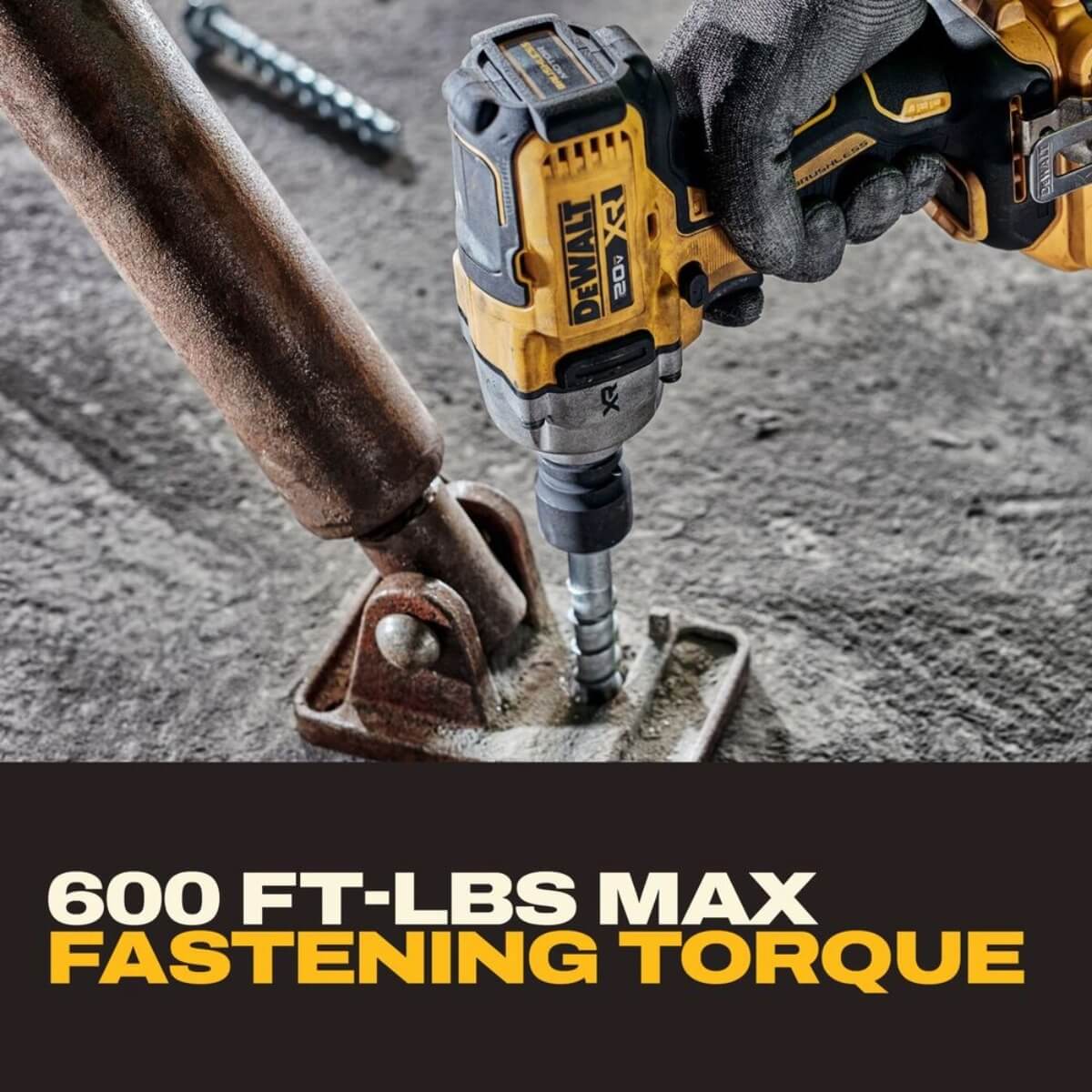 DEWALT DCF891QQ1 - 20V MAX* XR® 1/2 in. Mid-Range Impact Wrench Kit with Hog Ring Anvil