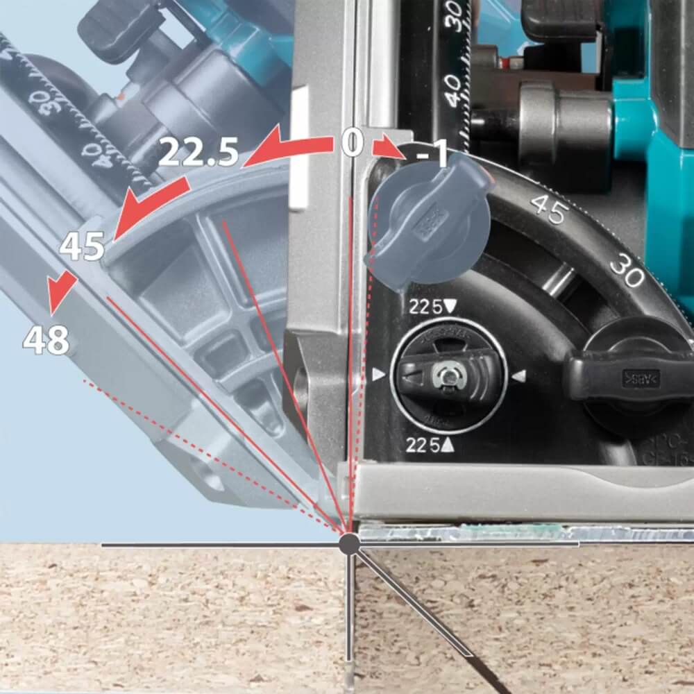 MAKITA SP001GM104 - 40Vmax XGT Brushless 6-1/2" Plunge Cut Circular Saw Kit with AWS (4.0Ah)