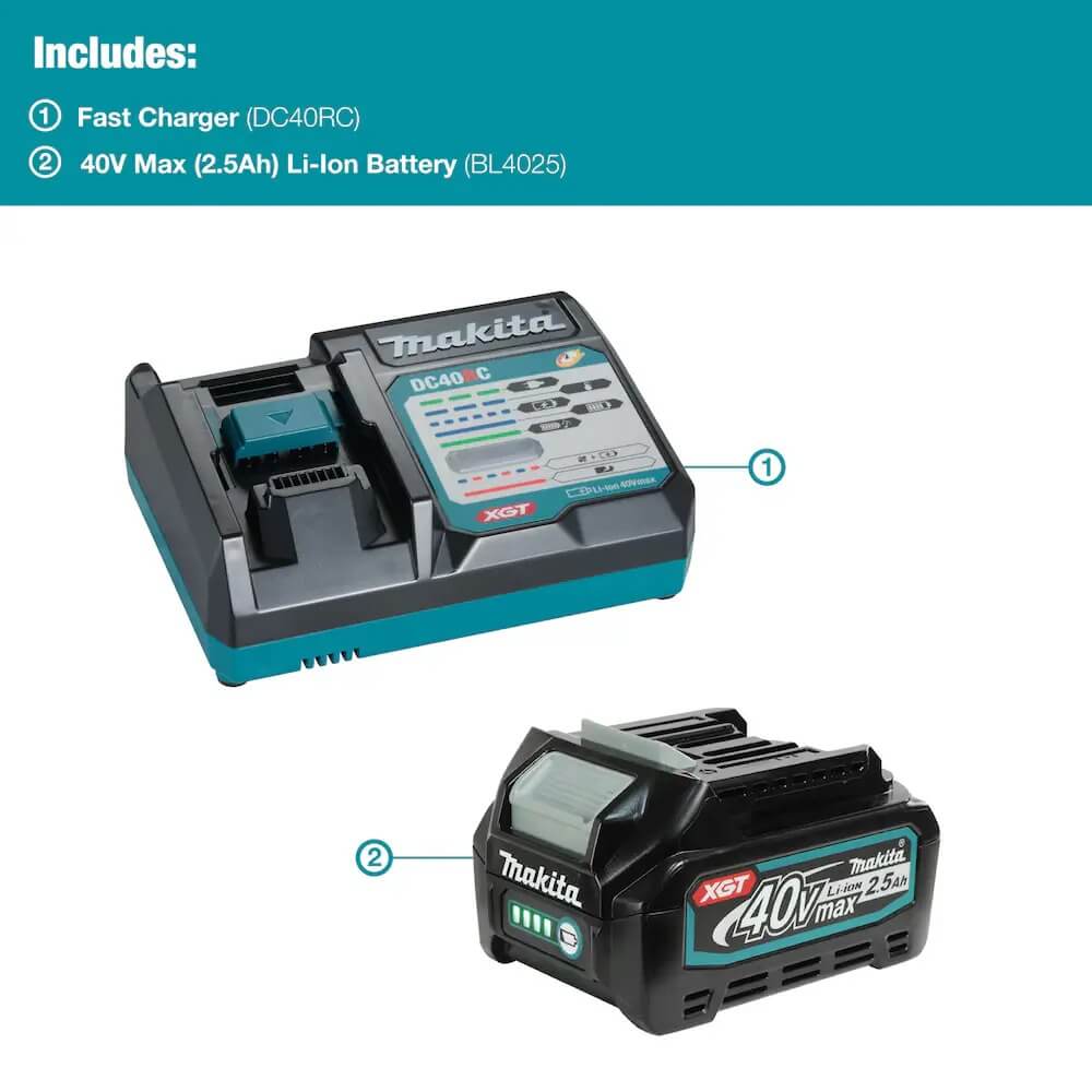 MAKITA T-05929 - 40Vmax XGT Fast Charger Starter Kit (2.5Ah)