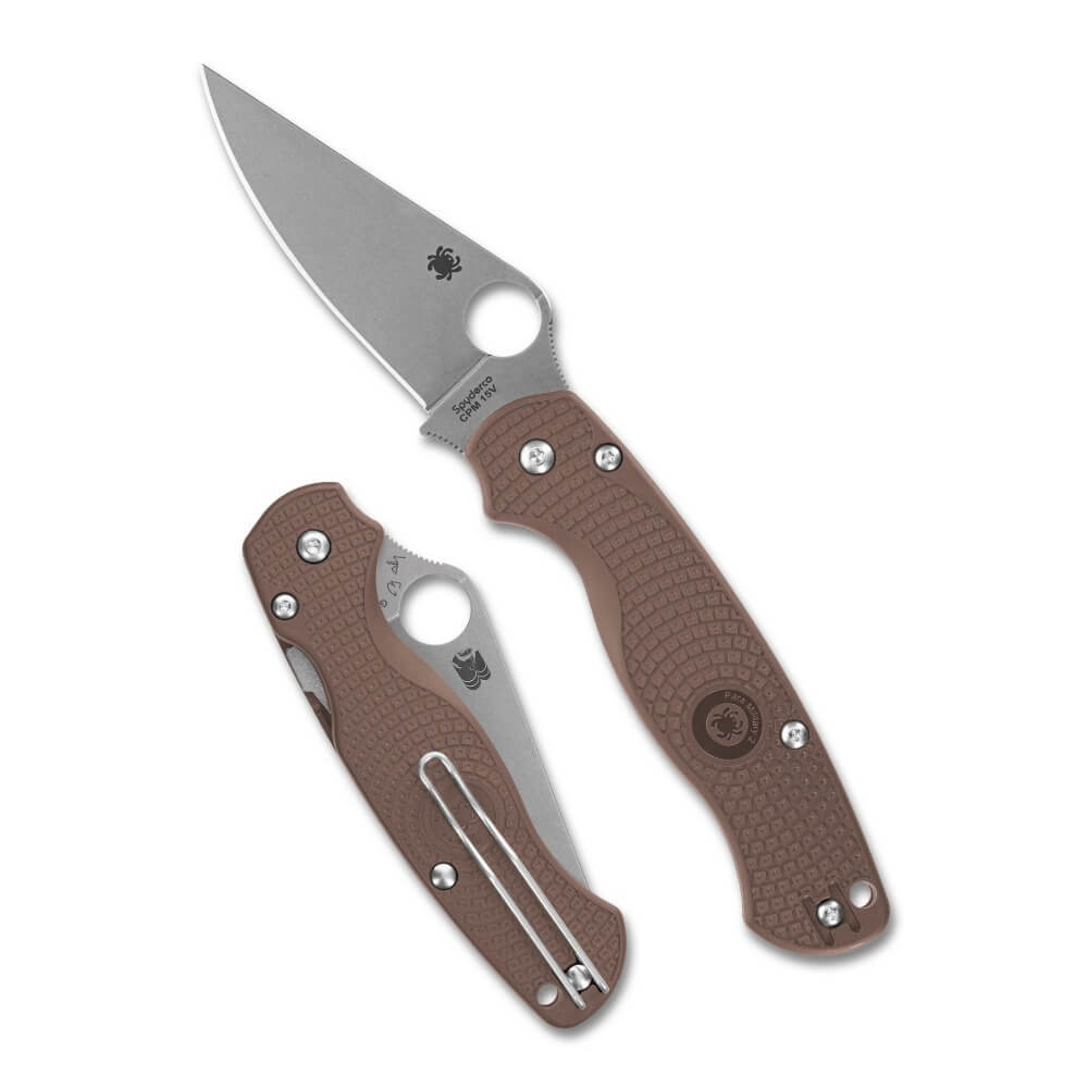 SPYDERCO C81PBN15V2 - Para Military 2 Lightweight Brown CPM 15V Sprint Run