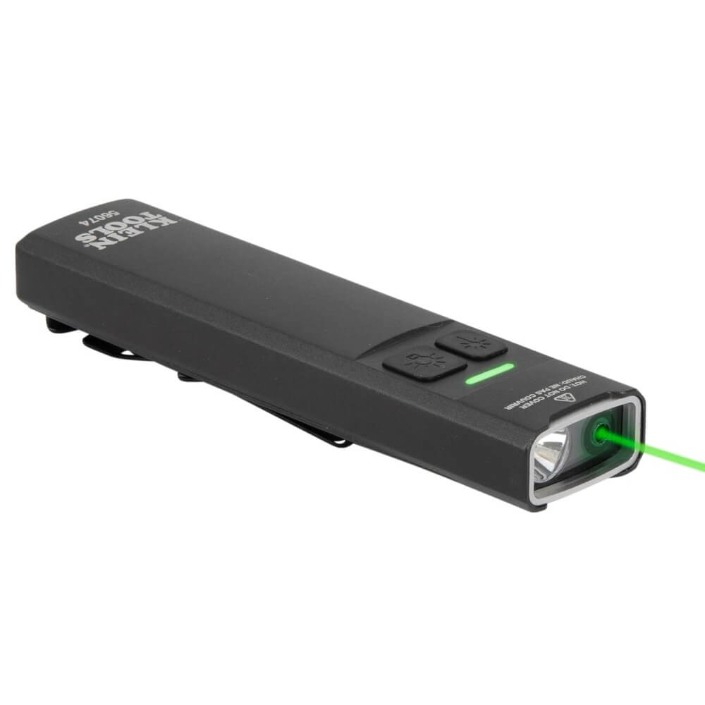 KLEIN KLE-56074 - Rechargeable Slim-Profile LED Pocket Flashlight with Laser