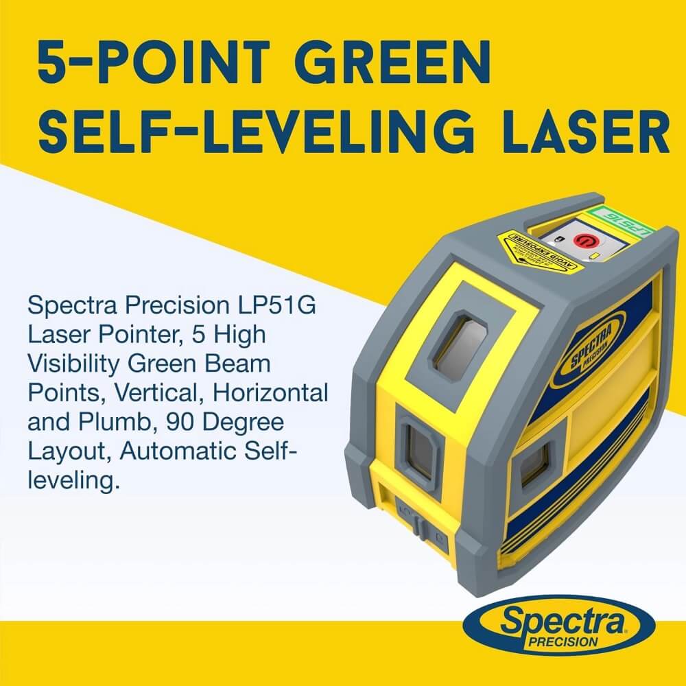 SPECTRA LP51G - 5-Point Green Beam Laser Level