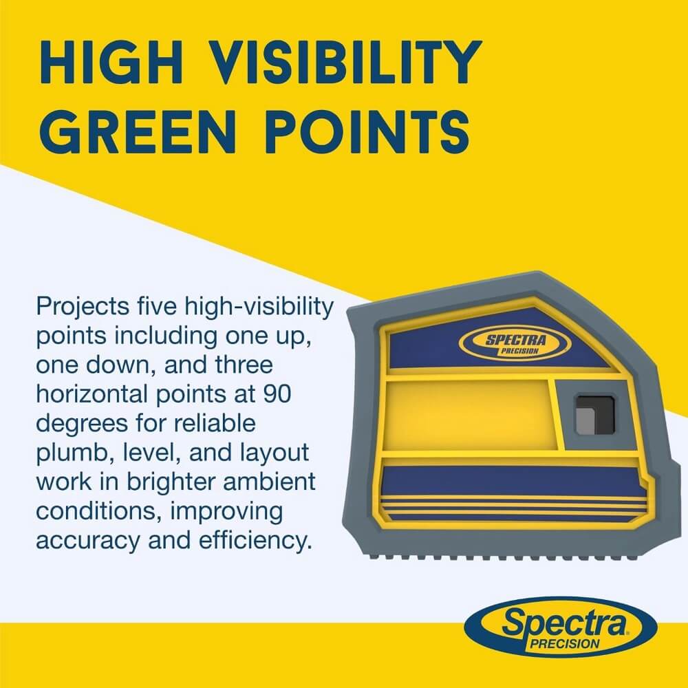 SPECTRA LP51G - 5-Point Green Beam Laser Level