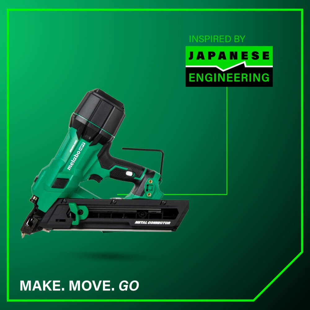 METABO HPT NR1838DKA - 18V MultiVolt™ Brushless 1-1/2" Metal Connector Nailer Kit