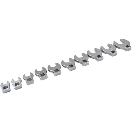 GRAY GT-64910 - 10-Piece 3/8" Drive SAE Open End Crowfoot Wrench Set