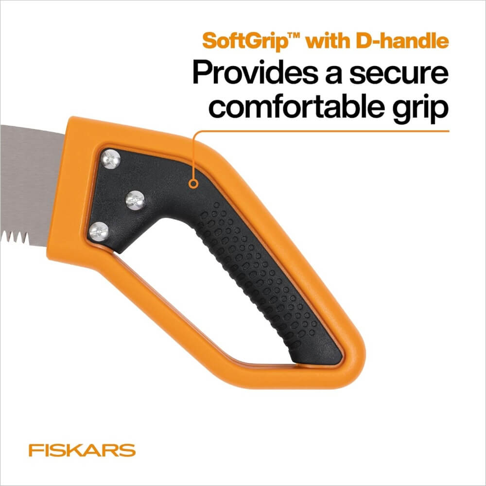 FISKARS FSK-9344 - 15" Fixed Blade Saw PowerTooth D-Handle Softgrip