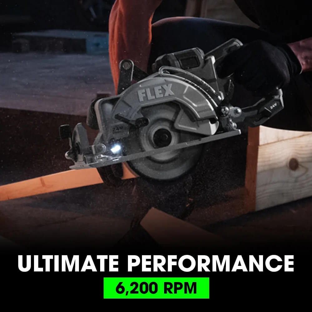 FLEX FX2141R-1J - 24V Brushless 7-1/4" Rear Handle Circular Saw Stacked Lithium Kit