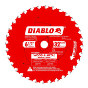DIABLO D0632GPA - 6-1/2" x 32-Teeth Wood & Metal Carbide Saw Blade