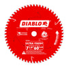 DIABLO D0760A - 7-1/4 in. x 60 Teeth Ultra Finish Circular Saw Blade
