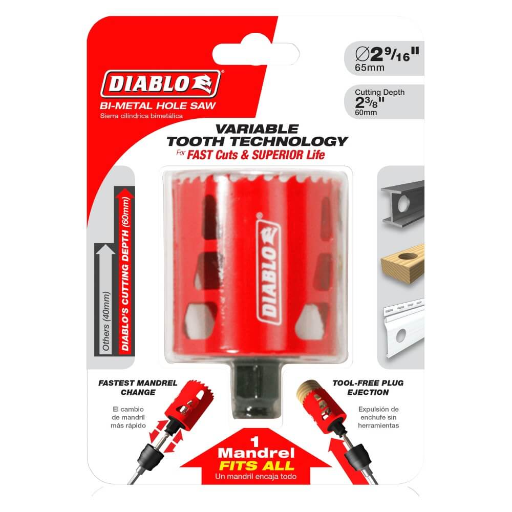 DIABLO DHS2563 - 2-9/16 in. Bi-Metal Hole Saw