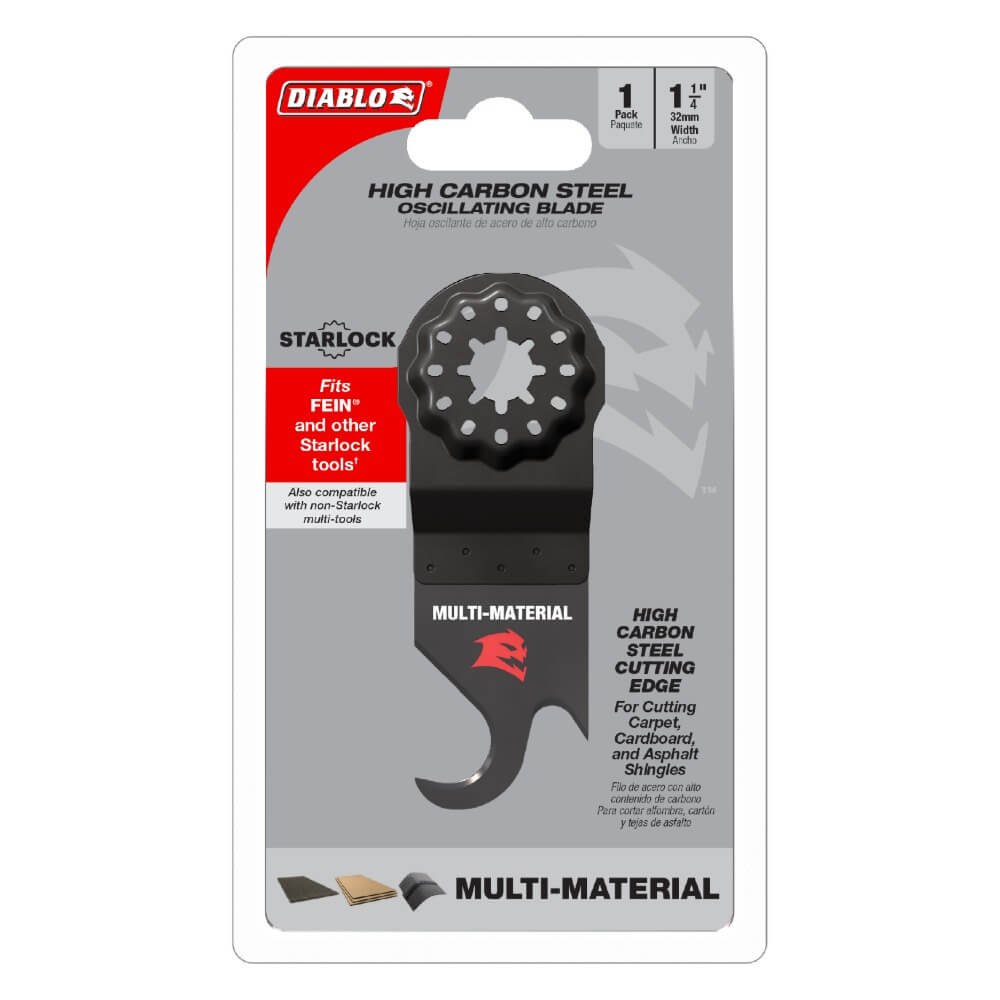 DIABLO DOU125BF10 - 1-1/4 in. Steel Demon Universal Fit Bi-Metal Oscillating Blade for Metal (10-Pack)