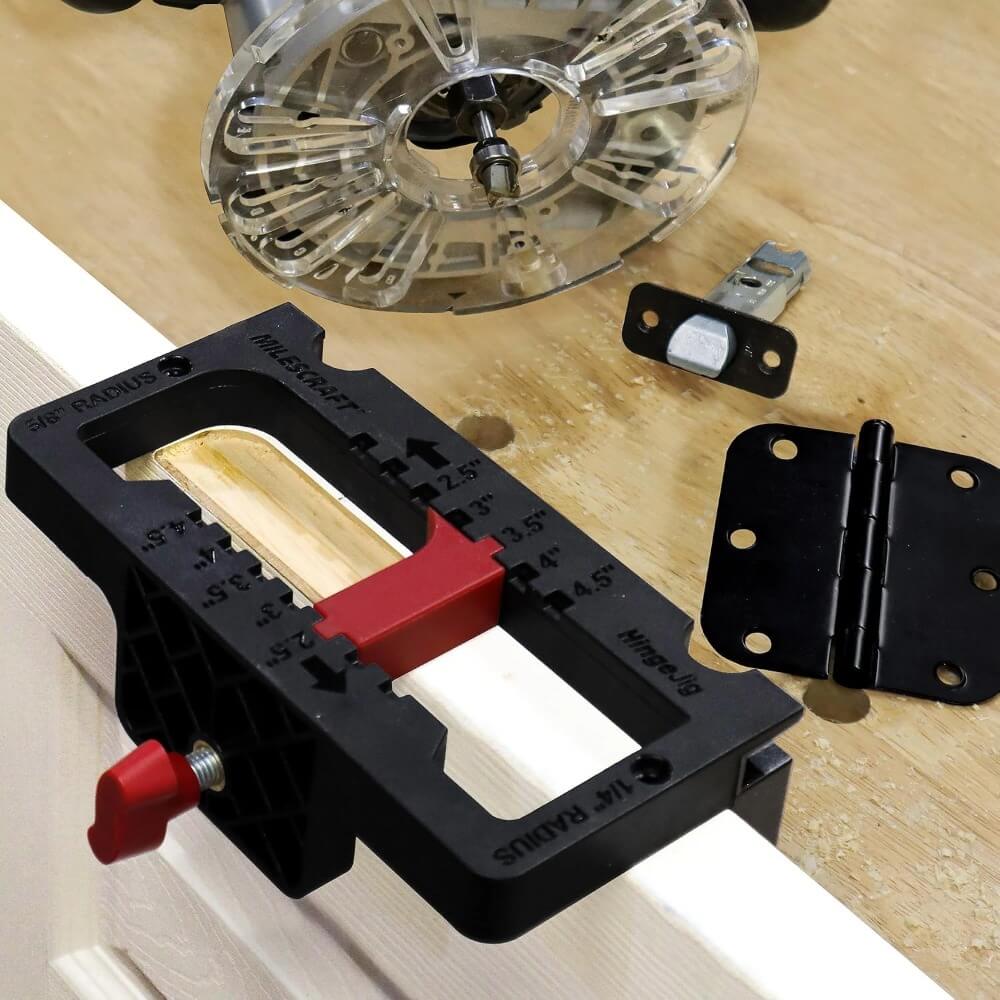 MILESCRAFT 1226 - HingeJig™ Self-Clamping Door Hinge and Latch Jig
