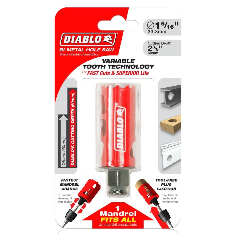 DIABLO DHS1312 - 1-5/16-Inch Bi-Metal Hole Saw