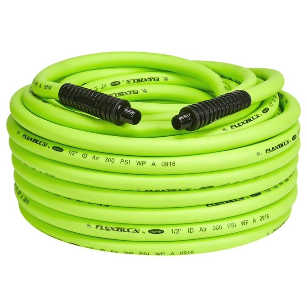 FLEXZILLA HFZ12100YW3 - Pro Air Hose, 1/2 in. x 100 ft., 3/8 in. MNPT Fittings