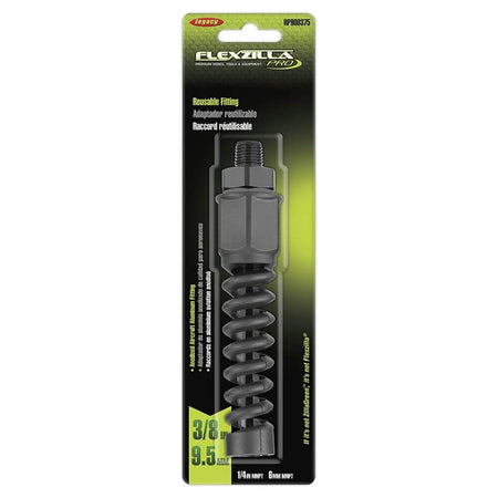 FLEXZILLA RP900375 - Pro Reusable Air Hose Fitting - 3/8 in. Barb x 1/4 in. MNPT