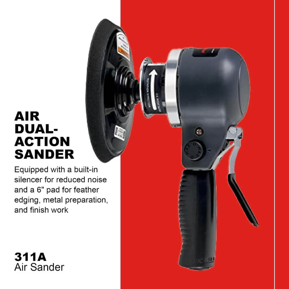 INGERSOLL RAND IRC-311A - 6" Heavy-Duty Dual-Action Quiet Air Sander