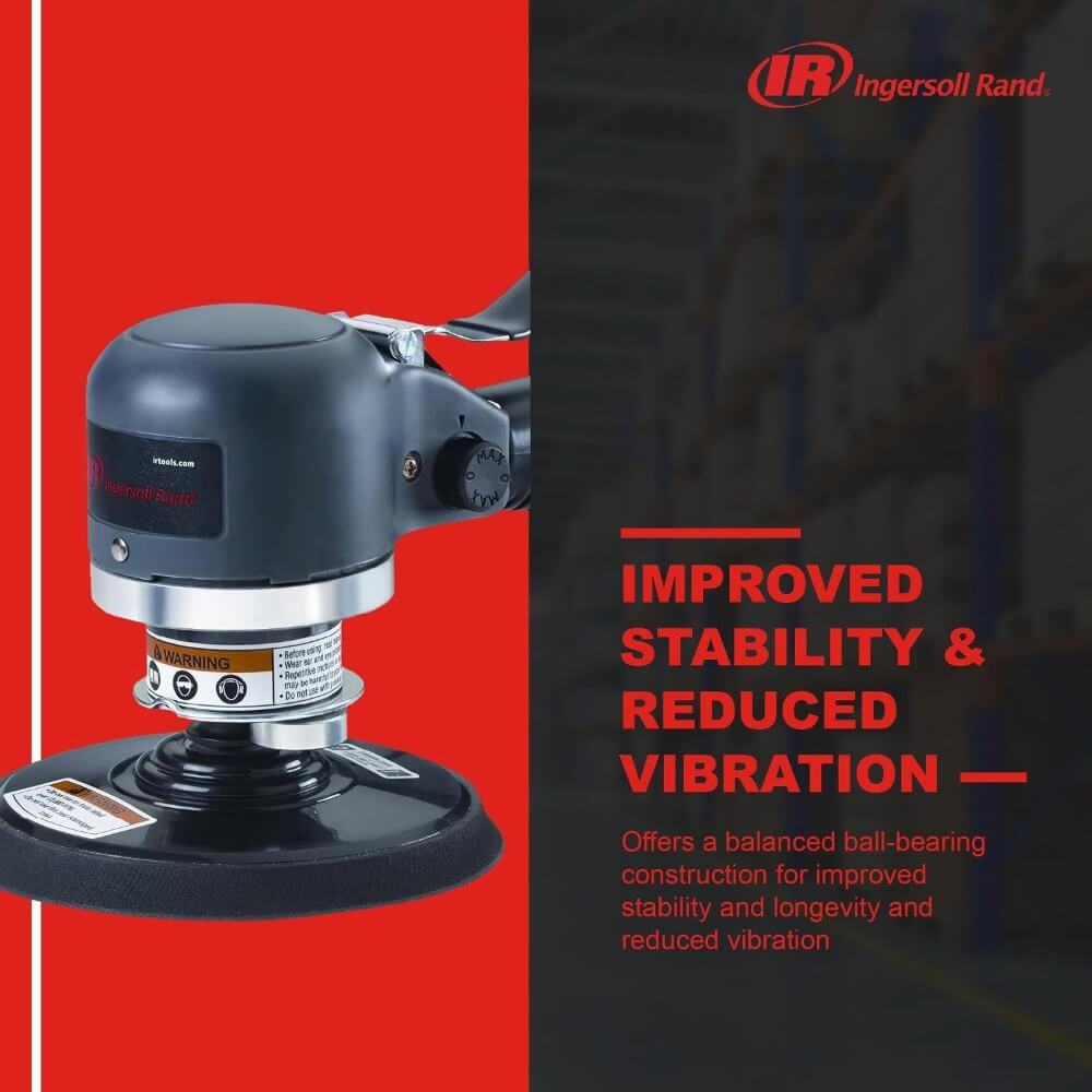 INGERSOLL RAND IRC-311A - 6" Heavy-Duty Dual-Action Quiet Air Sander
