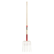 GARANT G0613L - 6-Tine Manure Fork with 13-inch Forged Steel Head and 48-inch Hardwood Handle