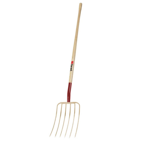 GARANT G0613L - 6-Tine Manure Fork with 13-inch Forged Steel Head and 48-inch Hardwood Handle