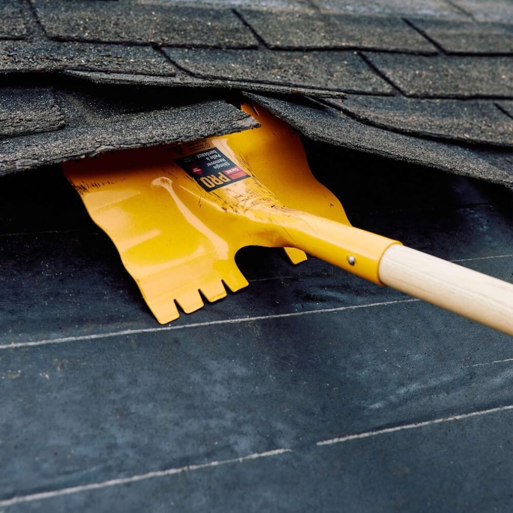 GARANT GRS12D - Pro Series 12-Inch Steel Shingle Remover Tool with Hardwood D-Handle