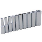 Gray Tools GT-15210 - 1/4" Drive 10-Piece 6-Point Deep SAE Socket Set