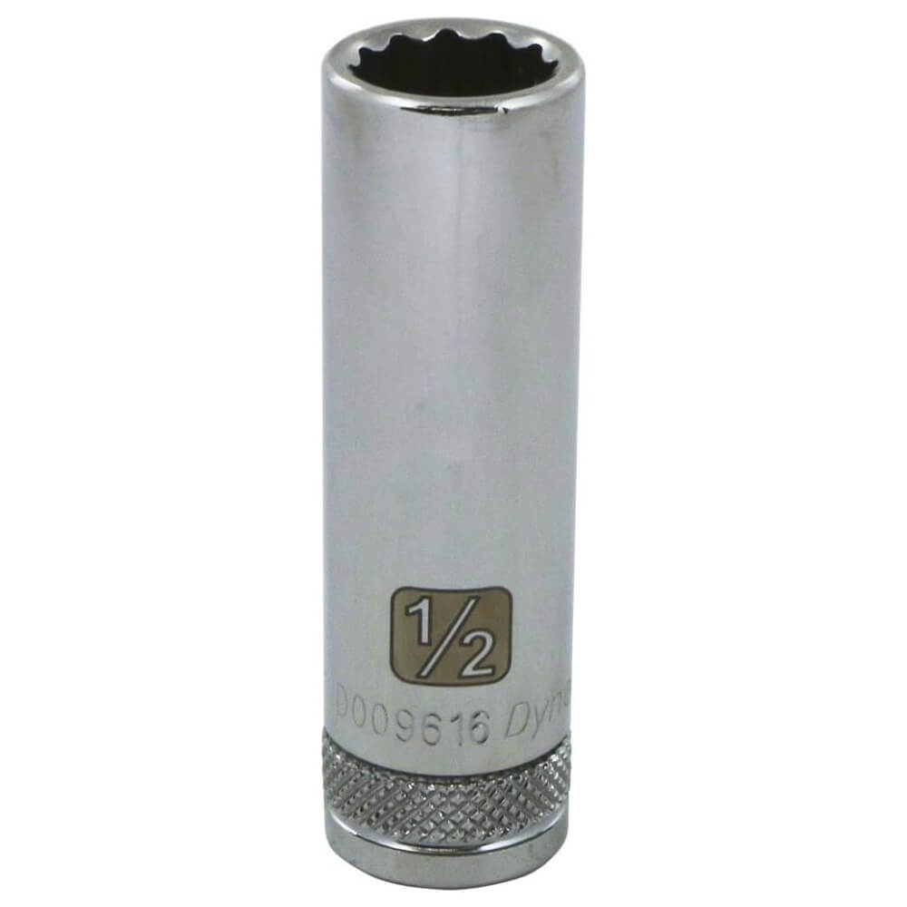 DYNAMIC GT-D009616 - 3/8" Drive 12 Point 1/2" Deep Chrome Socket