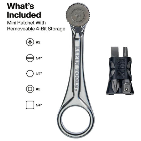 KLEIN 65200MAG - Slim-Profile Magnetic Mini Ratchet Set