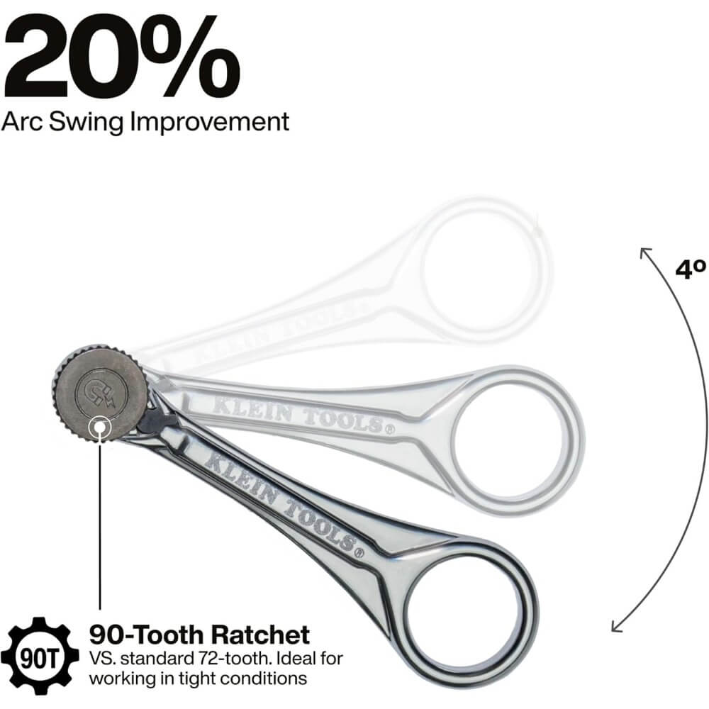 KLEIN 65200MAG - Slim-Profile Magnetic Mini Ratchet Set