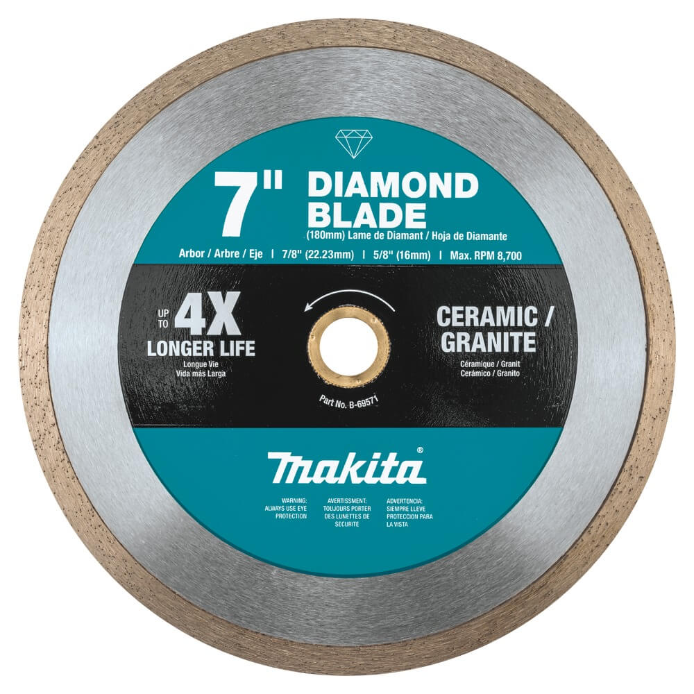 MAKITA B-69571 - 7" Continuous Rim Diamond Blade, General Purpose