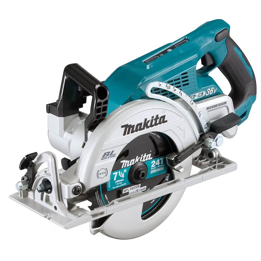 MAKITA DRS780PT2X - 18V x2 LXT Brushless Cordless 7-1/4" Rear Handle Circular Saw Kit