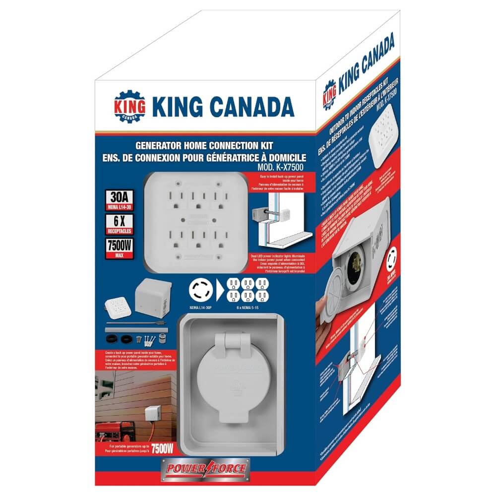 KING CANADA K-X7500 Generator Home Connection Kit - 30 Amp