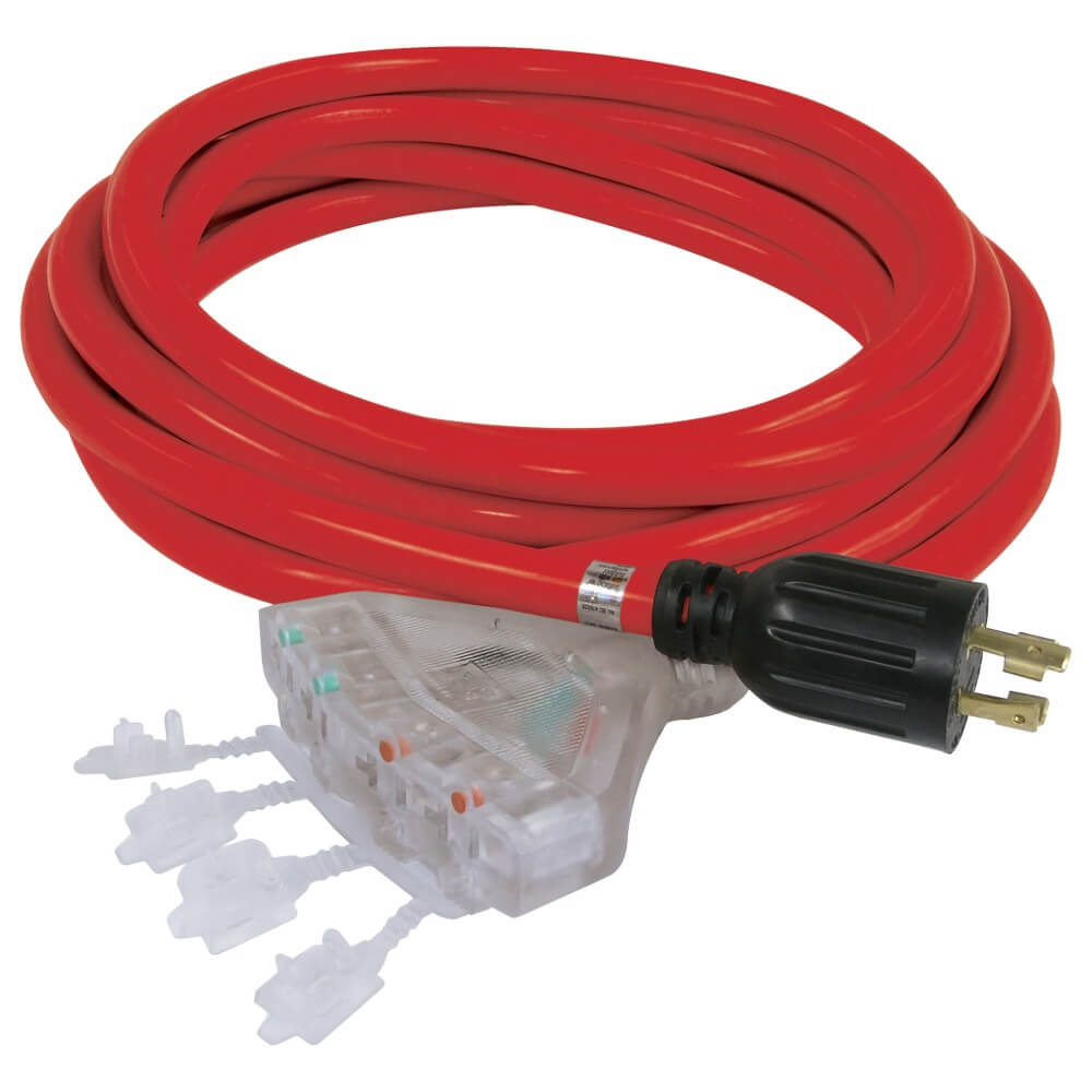 KING CANADA K-L1430-25-4T - 14/3 SJTW Heavy Duty Extension Cord - 25 ft. - 4-Outlet