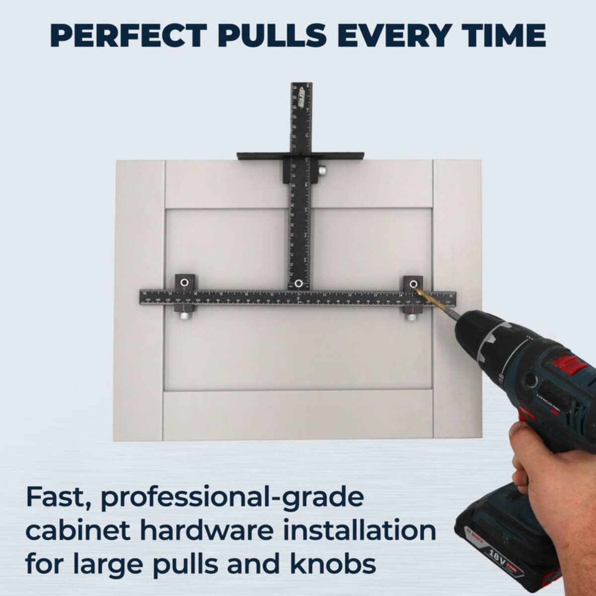 KREG KHI-XLPULL - Cabinet Hardware Jig Pro - Aluminum - 1-3/4 in. to 12 in. Capacity