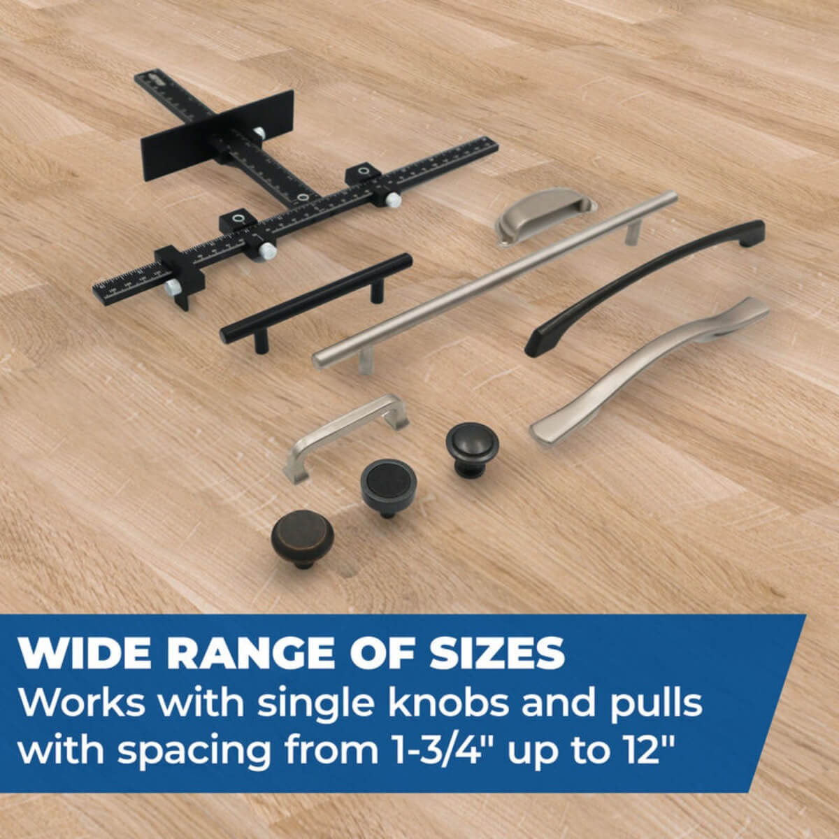 KREG KHI-XLPULL - Cabinet Hardware Jig Pro - Aluminum - 1-3/4 in. to 12 in. Capacity