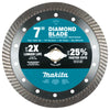MAKITA E-02630 - 7 in. Diamond Blade Turbo Rim for Hard Material