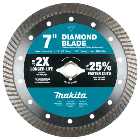 MAKITA E-02630 - 7 in. Diamond Blade Turbo Rim for Hard Material
