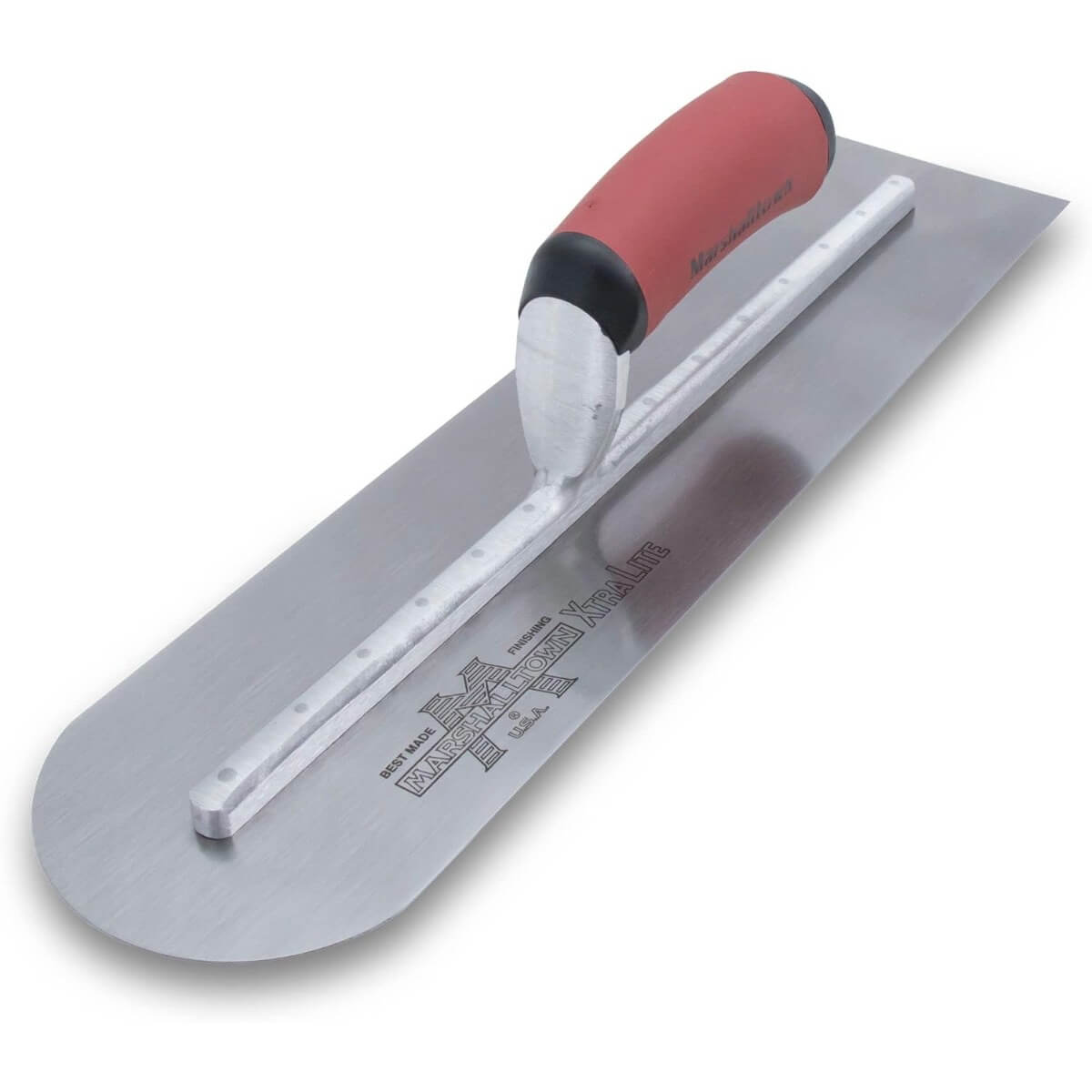 MARSHALLTOWN MXS66RED - 16 in. x 4 in. Rounded Front Finishing Trowel - Red Handle
