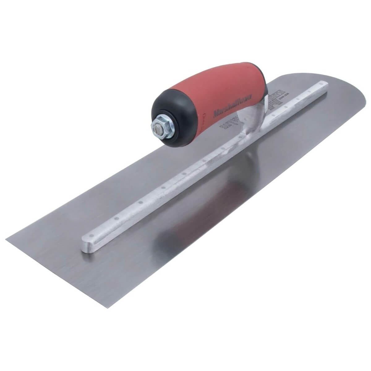 MARSHALLTOWN MXS66RED - 16 in. x 4 in. Rounded Front Finishing Trowel - Red Handle