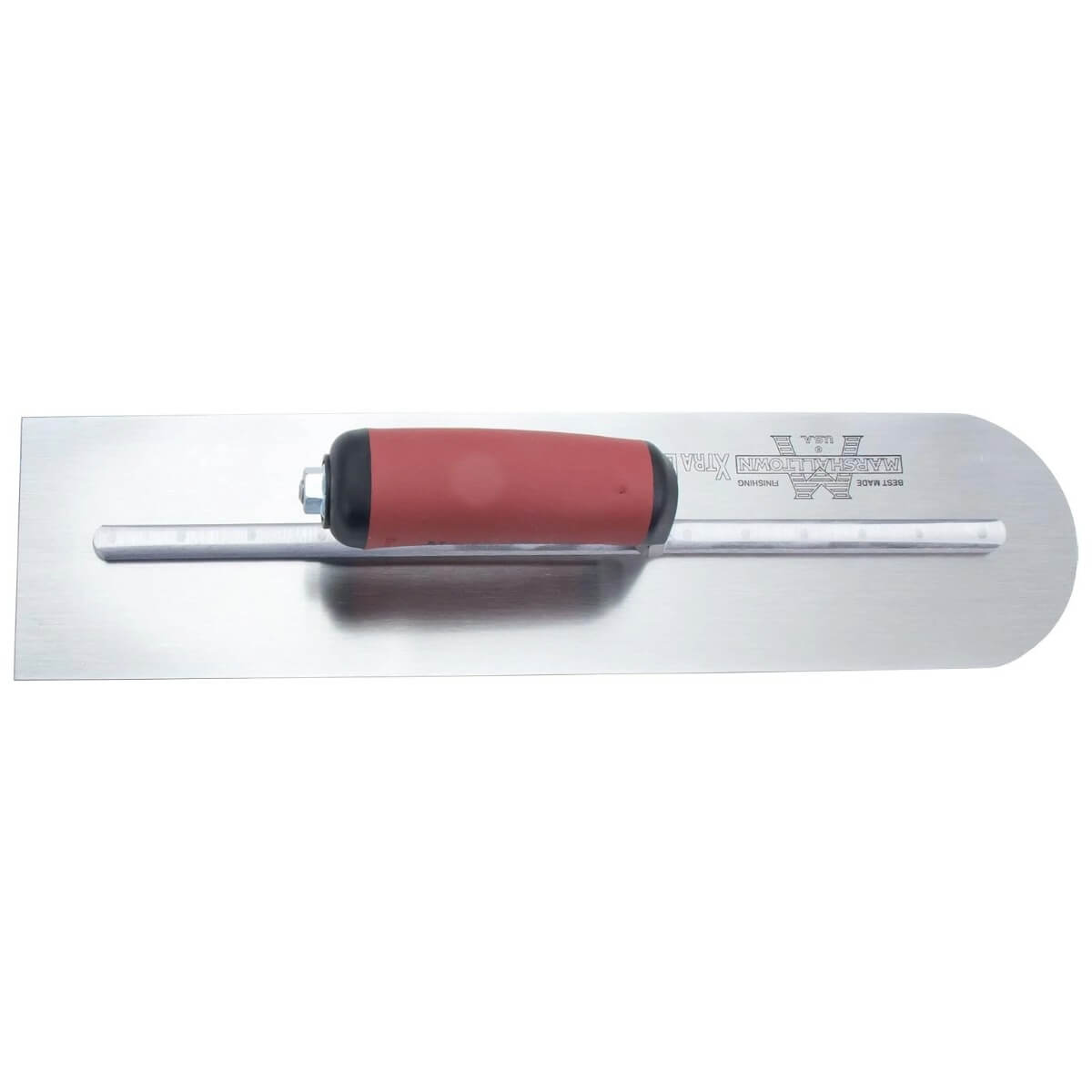 MARSHALLTOWN MXS66RED - 16 in. x 4 in. Rounded Front Finishing Trowel - Red Handle