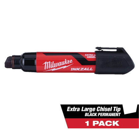 Milwaukee 48-22-3260 INKZALL Extra Large Chisel Tip Black Jobsite Marker