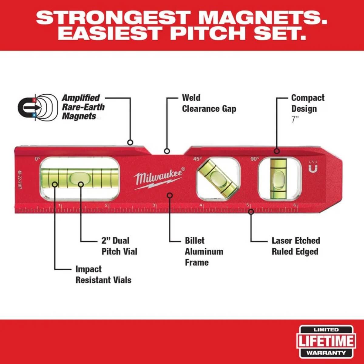 Milwaukee 48-22-5107E Metric Compact Billet Torpedo Level
