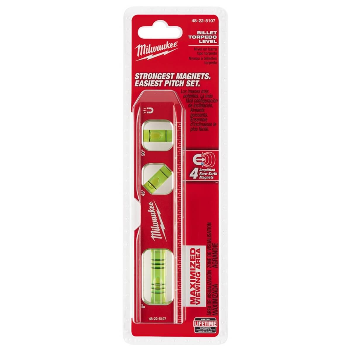 Milwaukee 48-22-5107E Metric Compact Billet Torpedo Level